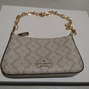 Kate Spade Gray and White Floral Shoulder bag- brand new!